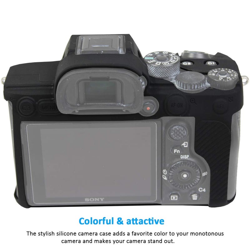 Easy Hood Camera Case for Sony Alpha 7R IV A7R IV A7RIV A7RM4 ILCE-7RM4 Digital Camera, Anti-Scratch Soft Silicone Rubber Protective Camera Cover Protector Skin (Black) - Image 2